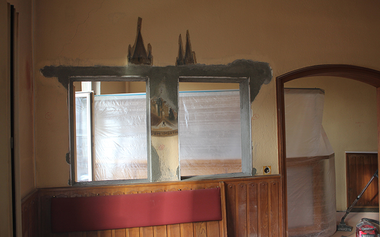 Gastraum während der Renovierung