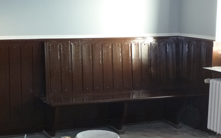 Gastraum während der Renovierung