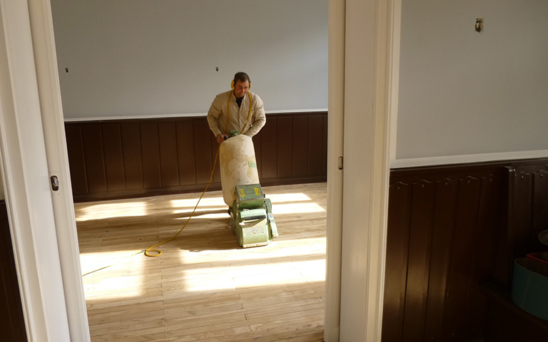 Gastraum während der Renovierung